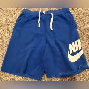 Nike Royal Blue Cotton Blend Shorts